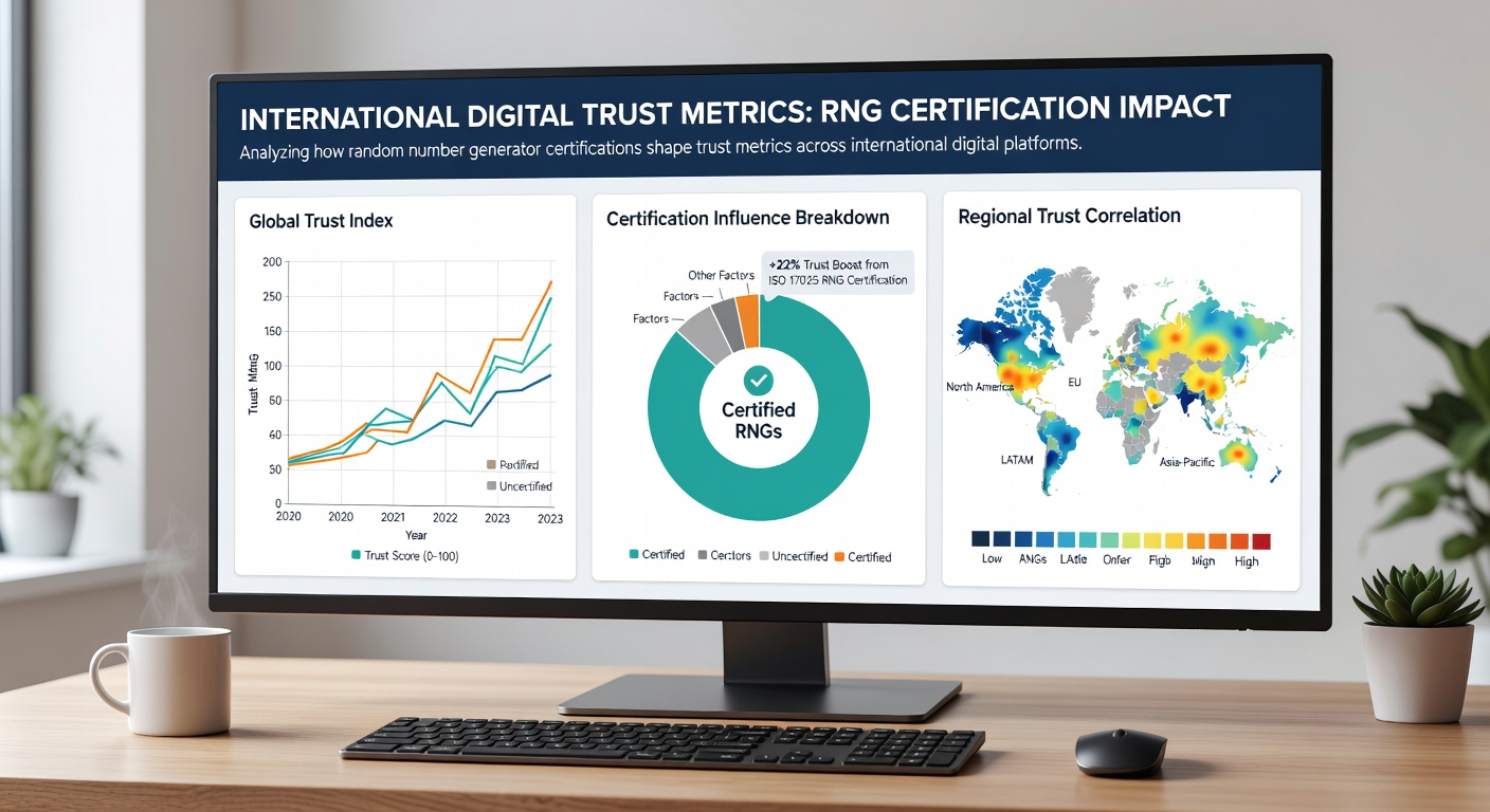 Global map highlighting certified online gaming platforms and trust score variations by region