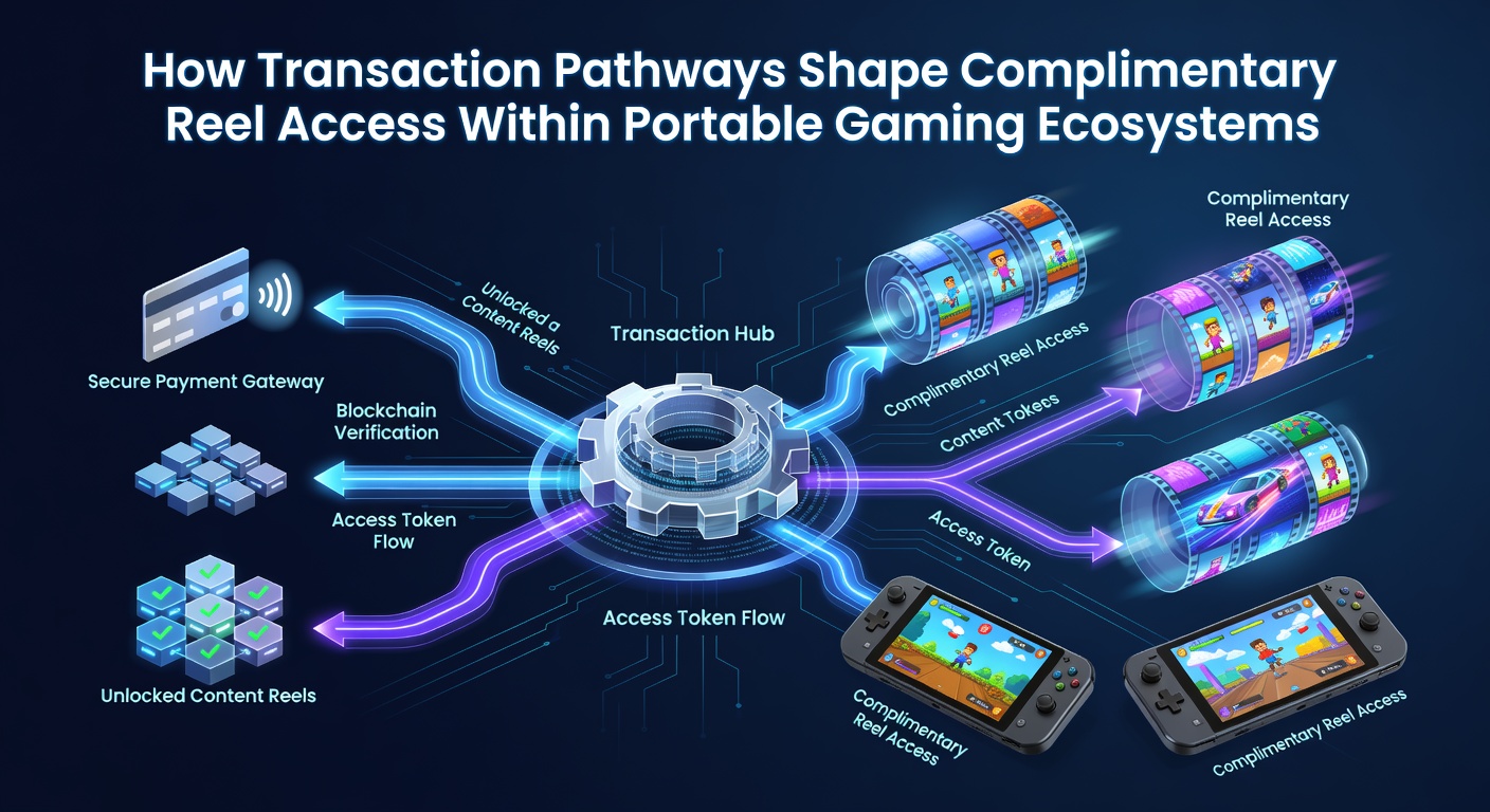 Mobile gaming interface showing transaction pathways and reel access on portable devices